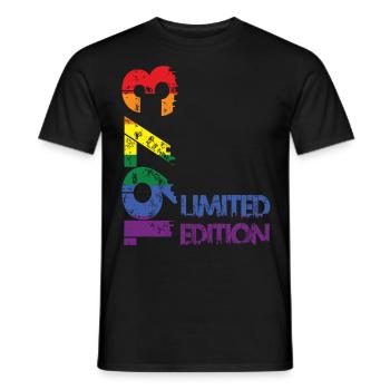 Édition limitée 1973 - T-shirt homme - noir - Devant - AI Model Male 178 light (178cm)