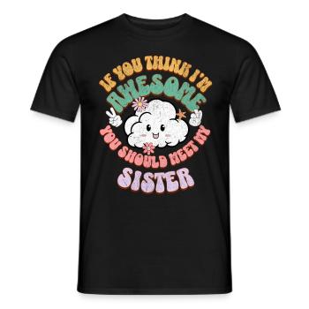 Frère et soeur - T-shirt homme - noir - Devant - AI Model Male 178 light (178cm)