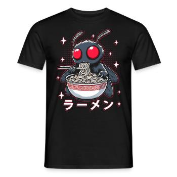 Mothman Ramen Noodles - Men's T-Shirt - black - Front - AI Model Male 178 light (178cm)