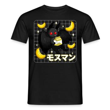 Mothman Banana Milkshake - Men's T-Shirt - black - Front - AI Model Male 178 light (178cm)
