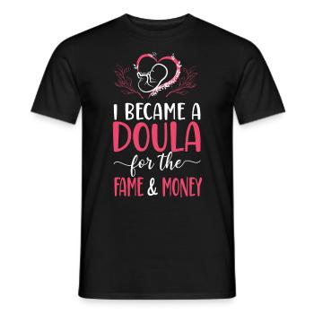 Doula accoucheuse Je suis devenue une - T-shirt homme - noir - Devant - AI Model Male 178 light (178cm)