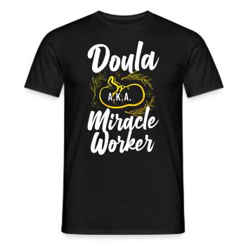 Doula accoucheuse Doula A.K.A. - T-shirt homme - noir - Devant - AI Model Male 178 light (178cm)