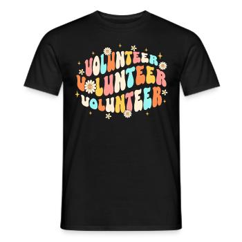 Volunteer Squad - Men's T-Shirt - black - Front - AI Model Male 178 light (178cm)