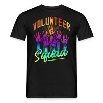 Volunteer Squad - Men's T-Shirt - black - Front - AI Model Male 178 light (178cm)