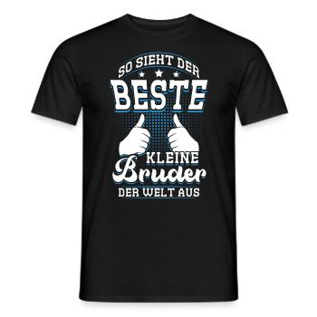 So Sieht Der Beste Kleine Bruder Der Welt Aus - Männer T-Shirt - Schwarz - Vorne - AI Model Male 178 light (178cm)