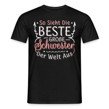 So Sieht Die Beste Große Schwester Der Welt Aus - Männer T-Shirt - Schwarz - Vorne - AI Model Male 178 light (178cm)