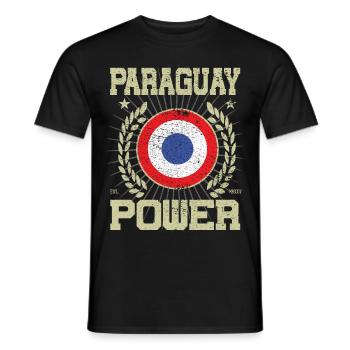 Cool Paraguay Design - Men's T-Shirt - black - Front - AI Model Male 178 light (178cm)