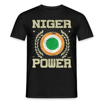 Cool Niger Design - Men's T-Shirt - black - Front - AI Model Male 178 light (178cm)