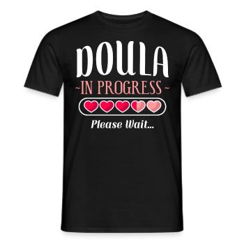 Doula Travailleuse à la naissance Doula étudiante - T-shirt homme - noir - Devant - AI Model Male 178 light (178cm)