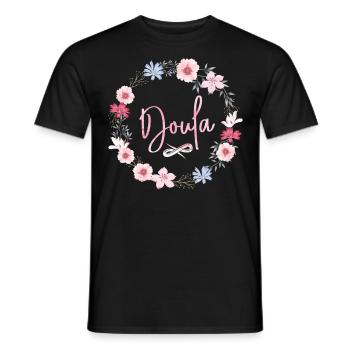 Doula Birth Worker Flower Doula - Men's T-Shirt - black - Front - AI Model Male 178 light (178cm)