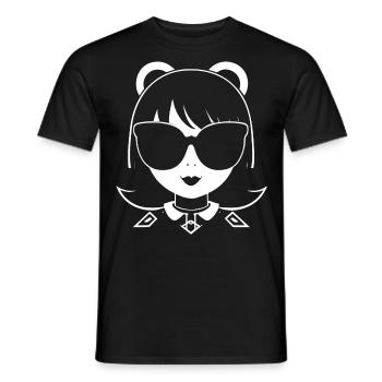 Cute Anime Girl Gothic Manga Fairytale Sunglasses - Men's T-Shirt - black - Front - AI Model Male 178 light (178cm)