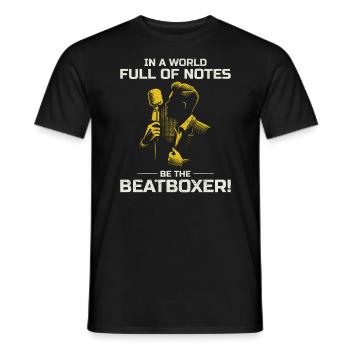 Beatboxing Humorous Music Art Culture Musical - Men's T-Shirt - black - Front - AI Model Male 178 light (178cm)