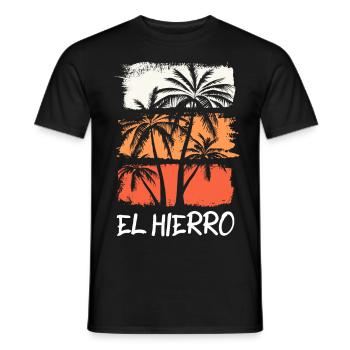 El Hierro Sommer Sonne Strand Meer Palmen Urlaub - Männer T-Shirt - Schwarz - Vorne - AI Model Male 178 light (178cm)