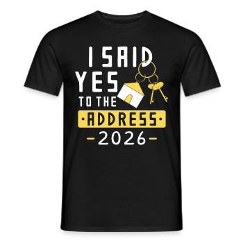J’ai dit oui à l’adresse 2026 - T-shirt homme - noir - Devant - AI Model Male 178 light (178cm)
