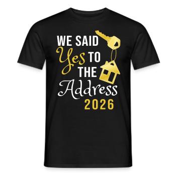 Nous avons dit oui à l’adresse 2026 - T-shirt homme - noir - Devant - AI Model Male 178 light (178cm)