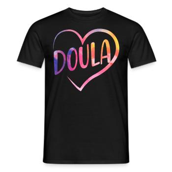 Doula Birth Worker Coeur - T-shirt homme - noir - Devant - AI Model Male 178 light (178cm)