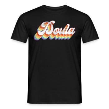 Doula Birth Worker Retro Vintage - Men's T-Shirt - black - Front - AI Model Male 178 light (178cm)