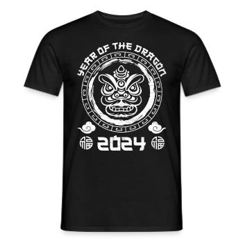 2024 Year of the Dragon Chinesisches Neujahr - Männer T-Shirt - Schwarz - Vorne - AI Model Male 178 light (178cm)