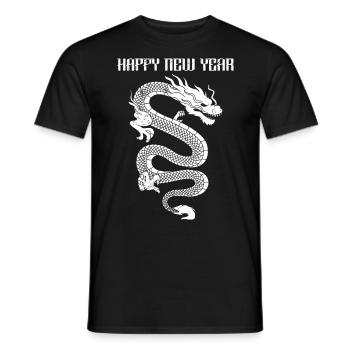 Chinesisches Neujahr Party Happy New Year - Männer T-Shirt - Schwarz - Vorne - AI Model Male 178 light (178cm)
