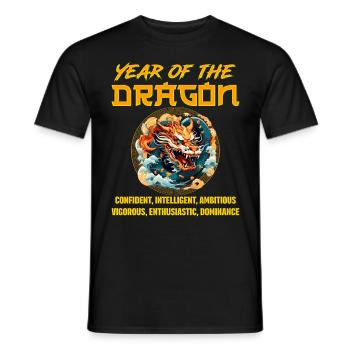 Nouvel An chinois Année du Dragon Chine - T-shirt homme - noir - Devant - AI Model Male 178 light (178cm)