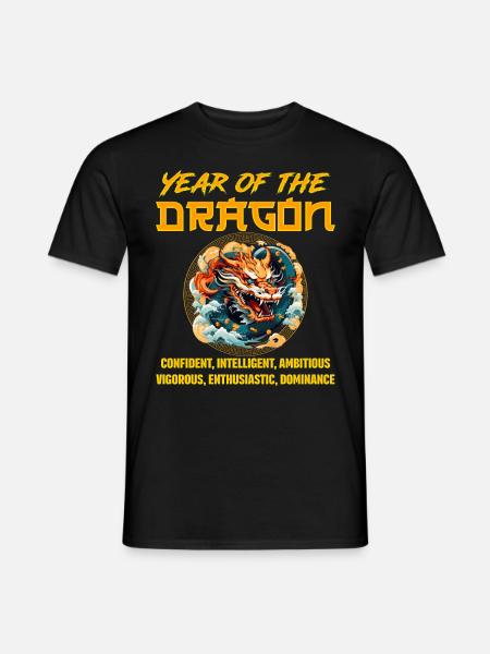 Kinesisk nytår år af Dragon Kina - Mænd T-shirt - sort