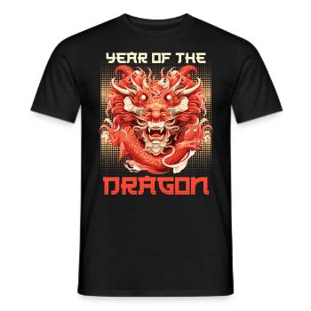 Year of the Dragon Chinese New Year - Men's T-Shirt - black - Front - AI Model Male 178 light (178cm)