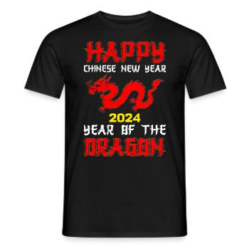 Silvester Happy Chinese Year of the Dragon - Männer T-Shirt - Schwarz - Vorne - AI Model Male 178 light (178cm)