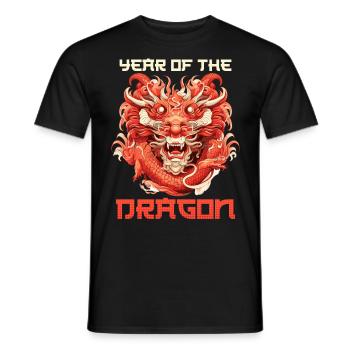 Year of the Dragon Chinese New Year - Men's T-Shirt - black - Front - AI Model Male 178 light (178cm)