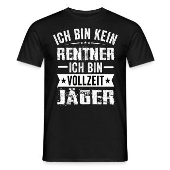 Ich Bin Kein Rentner Ich Bin Vollzeit Jäger - Männer T-Shirt - Schwarz - Vorne - AI Model Male 178 light (178cm)