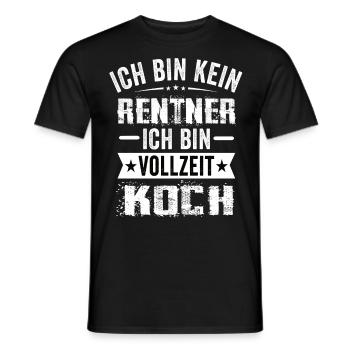 Ich Bin Kein Rentner Ich Bin Vollzeit Koch - Männer T-Shirt - Schwarz - Vorne - AI Model Male 178 light (178cm)
