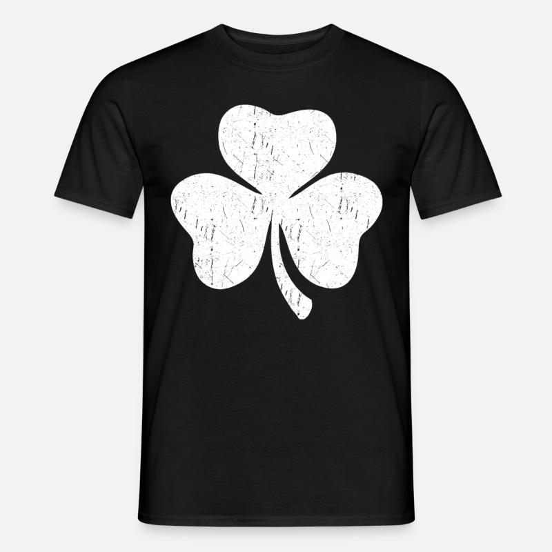 Trèfle blanc à trois feuilles - T-shirt homme - noir