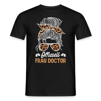 Doktortitel Frauen Offiziell Frau Doktor Bestanden - Männer T-Shirt - Schwarz - Vorne - AI Model Male 178 light (178cm)