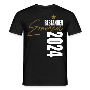 Examen 2024 bestanden - Männer T-Shirt - Schwarz - Vorne - AI Model Male 178 light (178cm)