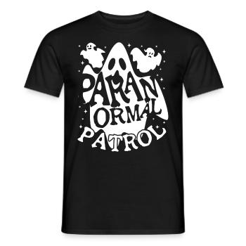 Paranormal Patrol Ghost Investigator Gifts - Men's T-Shirt - black - Front - AI Model Male 178 light (178cm)