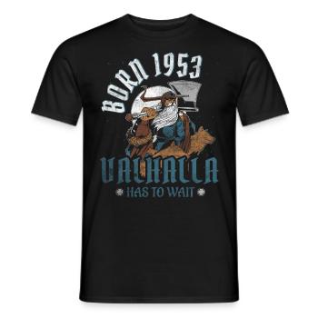 Les fils d’Odin sont nés en 1953 Viking 71e anniversaire - T-shirt homme - noir - Devant - AI Model Male 178 light (178cm)