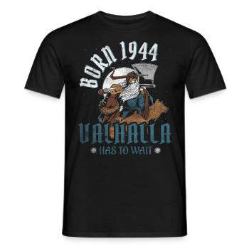 Les fils d’Odin sont nés en 1944 Viking 80e anniversaire - T-shirt homme - noir - Devant - AI Model Male 178 light (178cm)