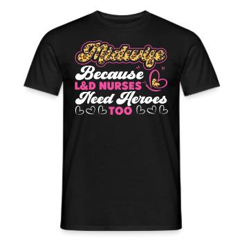 Nurse Midwife Birth Worker Midwife - Men's T-Shirt - black - Front - AI Model Male 178 light (178cm)