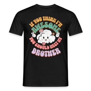 Frère et sœur - T-shirt homme - noir - Devant - AI Model Male 178 light (178cm)