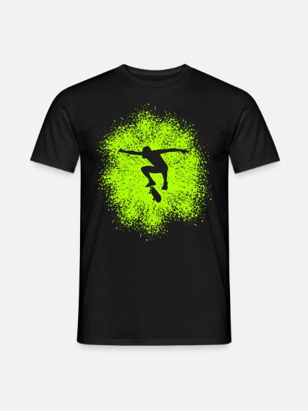Skater Flip Trick Skateboard - Männer T-Shirt - Schwarz