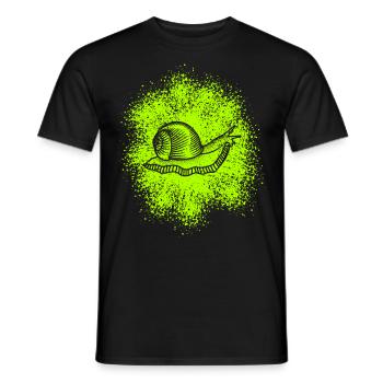 Cute snail with snail shell - Men's T-Shirt - black - Front - AI Model Male 178 light (178cm)