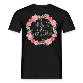 Nurse Midwife Birth Worker Midwife - Men's T-Shirt - black - Front - AI Model Male 178 light (178cm)