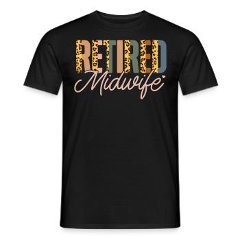Nurse Midwife Birth Worker - Men's T-Shirt - black - Front - AI Model Male 178 light (178cm)