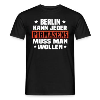 Pirmasens - Männer T-Shirt - Schwarz - Vorne - AI Model Male 178 light (178cm)