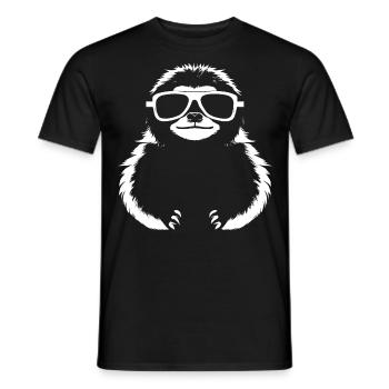Paresseux Anime Paresseux Manga Paresseux Lunettes de soleil - T-shirt homme - noir - Devant - AI Model Male 178 light (178cm)