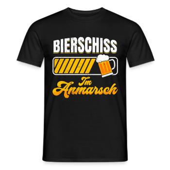 Faschingsparty Bierschiss im Anmarsch Karneval - Männer T-Shirt - Schwarz - Vorne - AI Model Male 178 light (178cm)