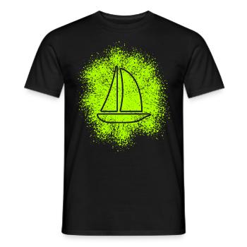 Sailing Yacht Sailboat Sailing Ship Sailing Crew Captain - Men's T-Shirt - black - Front - AI Model Male 178 light (178cm)