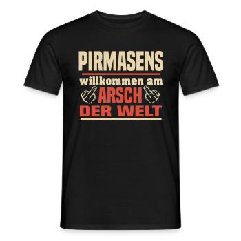 Pirmasens - Männer T-Shirt - Schwarz - Vorne - AI Model Male 178 light (178cm)