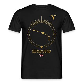 WIDDER - Männer T-Shirt - Schwarz - Vorne - AI Model Male 178 light (178cm)