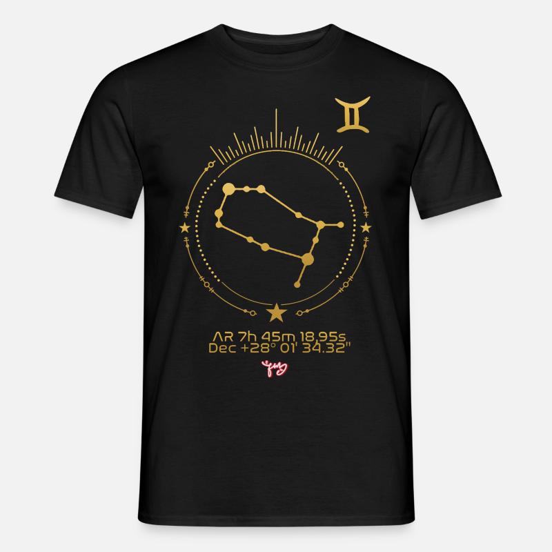 ZWILLINGE - Männer T-Shirt - Schwarz