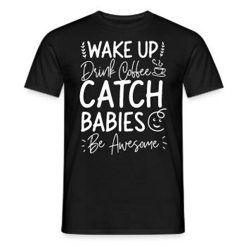 LD Infirmière du travail et de l’accouchement - T-shirt homme - noir - Devant - AI Model Male 178 light (178cm)